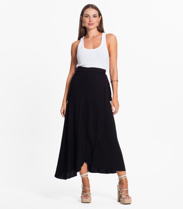 Saia Midi Envelope Select Preto