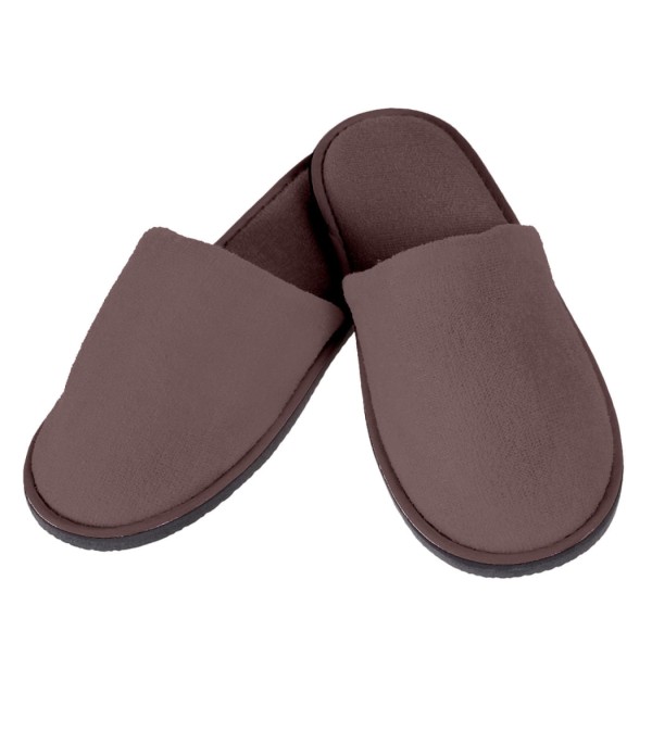 Encontraproduto.com.br - Pantufa Feminina Em Plush Bene Casa Marrom