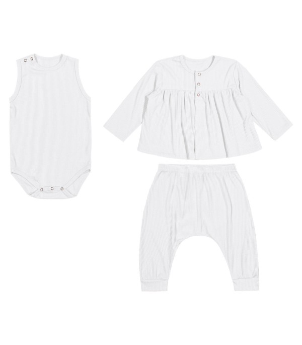 Encontraproduto.com.br - Conjunto Infantil 3 Peças Trick Nick Baby Branco