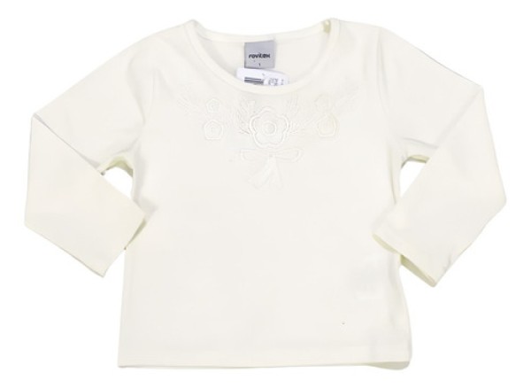 Encontraproduto.com.br - Blusa Infantil Manga Longa Guipir Rovitex Kids Bege