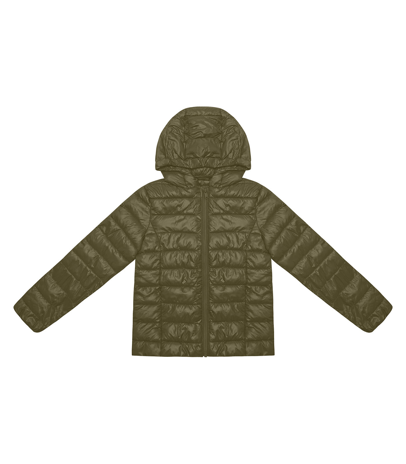 Jaqueta Puffer Feminina com capuz Rovitex Teen Verde