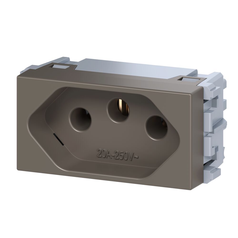 Encontraproduto.com.br - Módulo Tomada 2P+T 20A-250V PB 16028607 Argila Esatta Weg