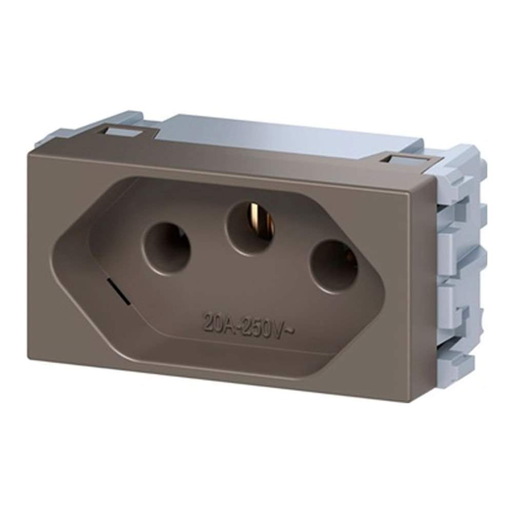 Encontraproduto.com.br - Módulo Tomada 2P+T 20A-250V PB 16028607 Argila Esatta Weg