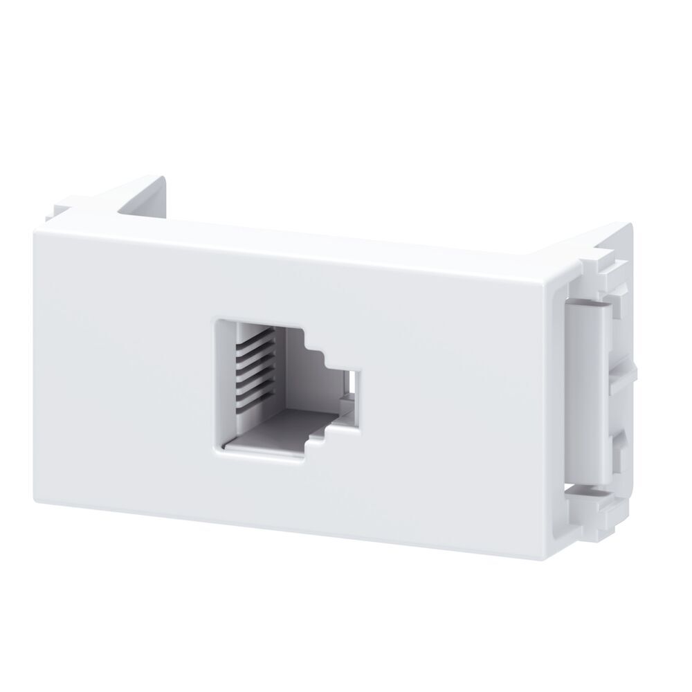 Encontraproduto.com.br - Módulo Tomada para Telefone RJ11 2 Fios Branco Esatta