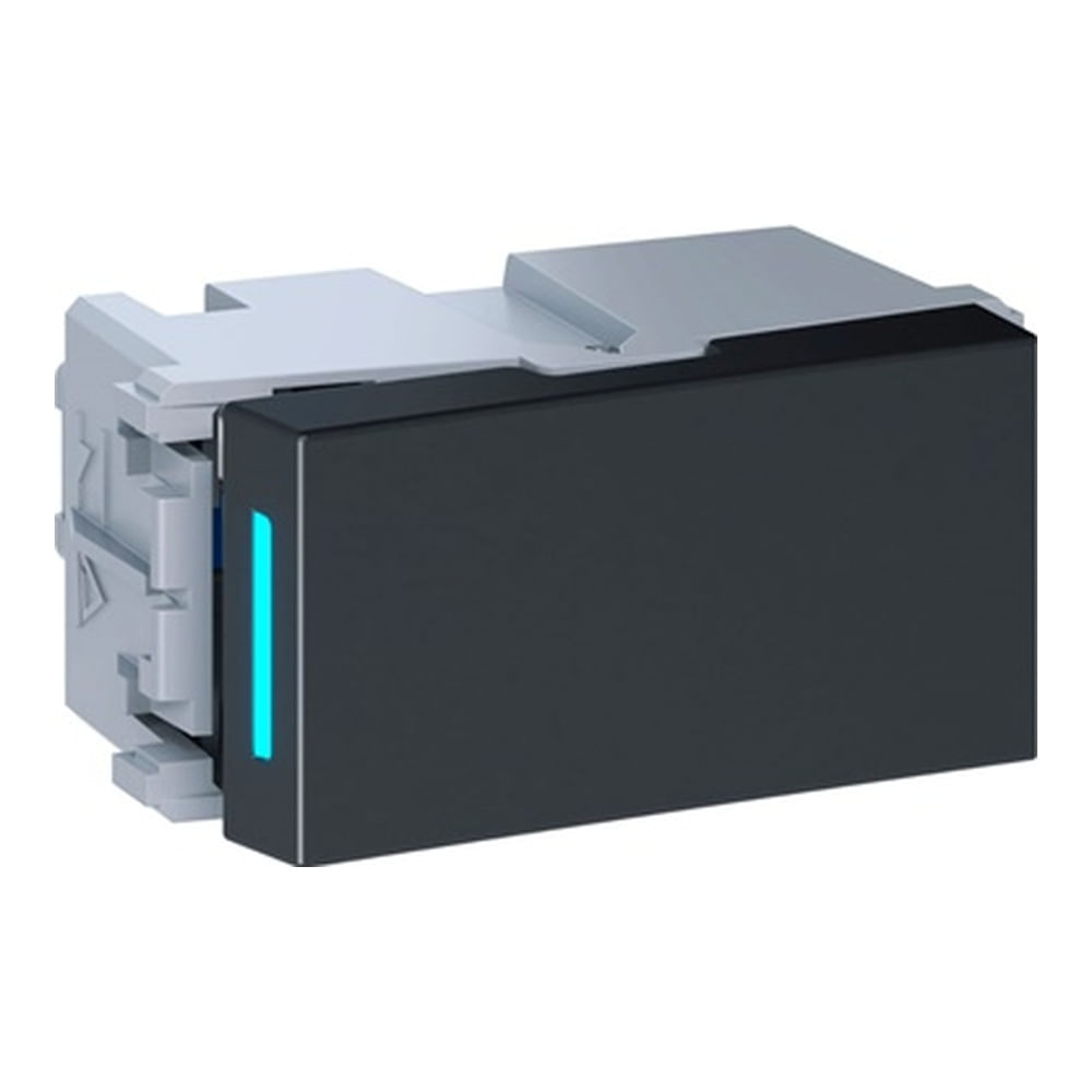 Encontraproduto.com.br - Módulo Interruptor 10A com Led Esatta Grafite Escuro Weg