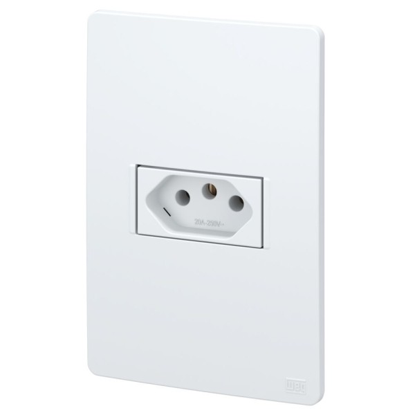 Encontraproduto.com.br - Conjunto Montado Tomada 2P+T 20A-250V PB 16091205 Branco Esatta Weg