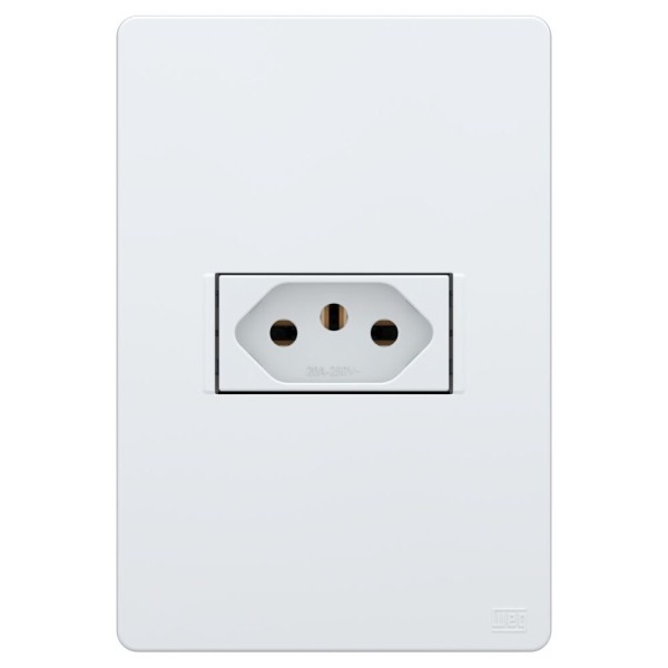 Encontraproduto.com.br - Conjunto Montado Tomada 2P+T 20A-250V PB 16091205 Branco Esatta Weg