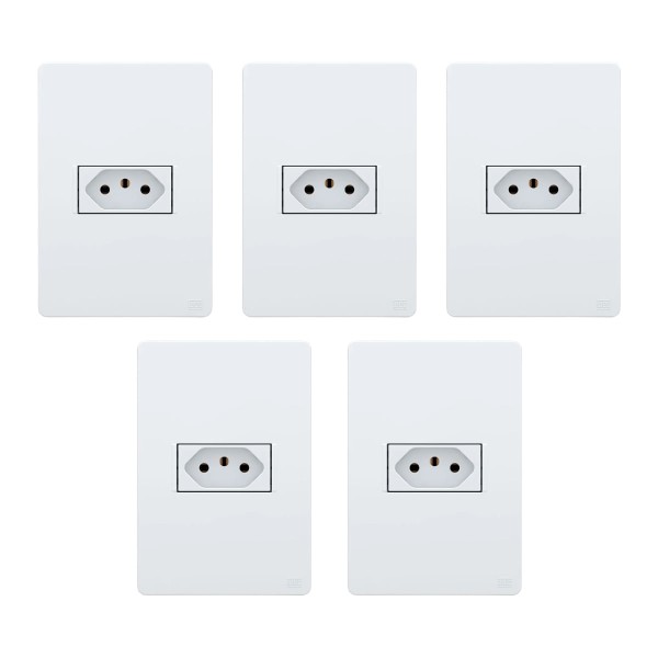 Encontraproduto.com.br - Conjunto Montado Tomada 2P+T 20A-250V PB 16091205 Branco Esatta Weg