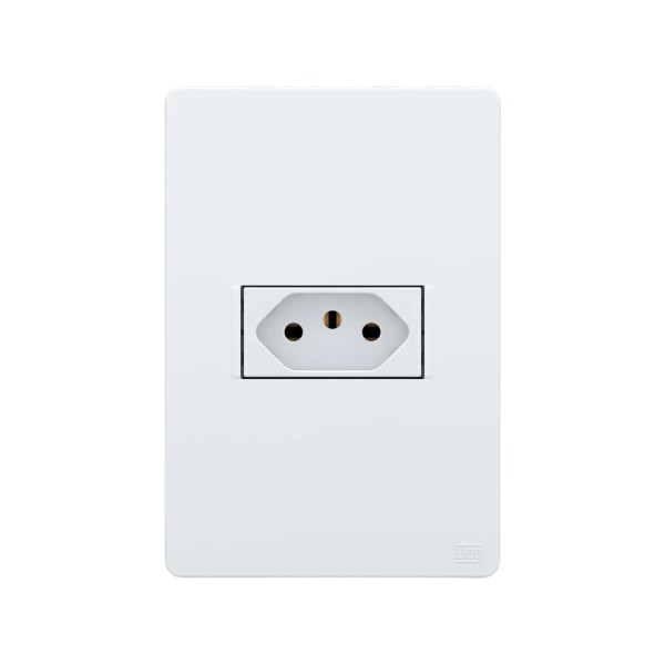 Encontraproduto.com.br - Conjunto Montado Tomada 2P+T 20A-250V PB 16091205 Branco Esatta Weg
