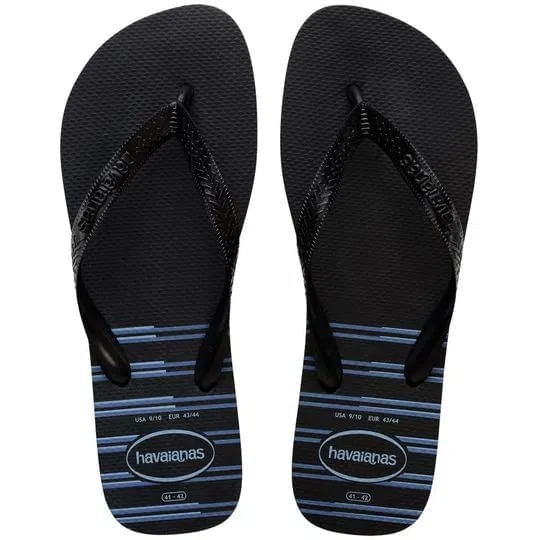 Encontraproduto.com.br - Sandálias Havaianas Top Basic Preto/Azul Tamanho 37/38 1 Par