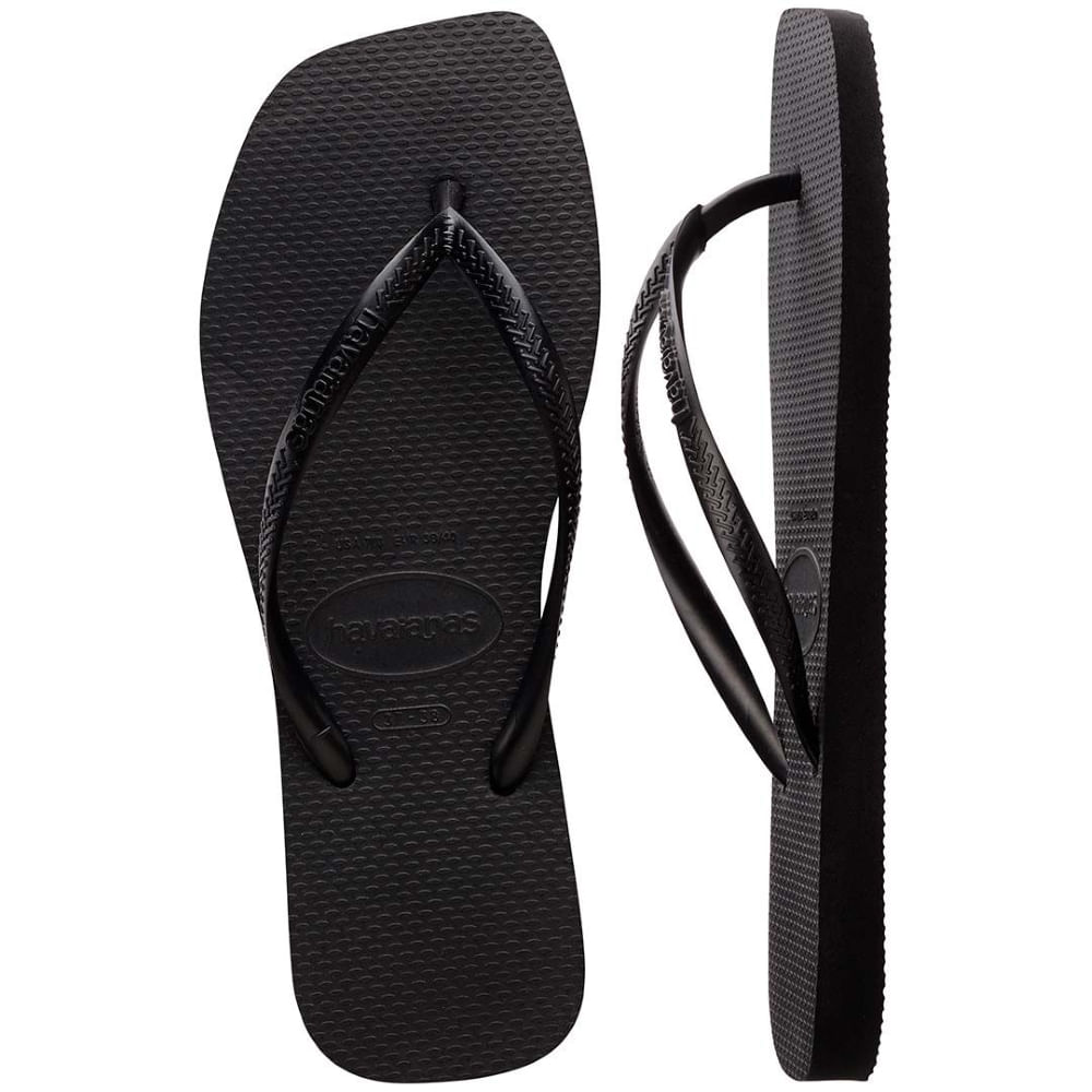 Encontraproduto.com.br - Sandálias Havaianas Slim Square Preto 39/40