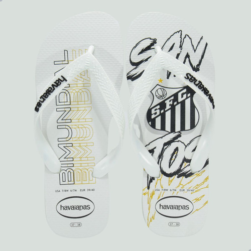 Sandálias Havaianas Top Times Santos Branco 37/38