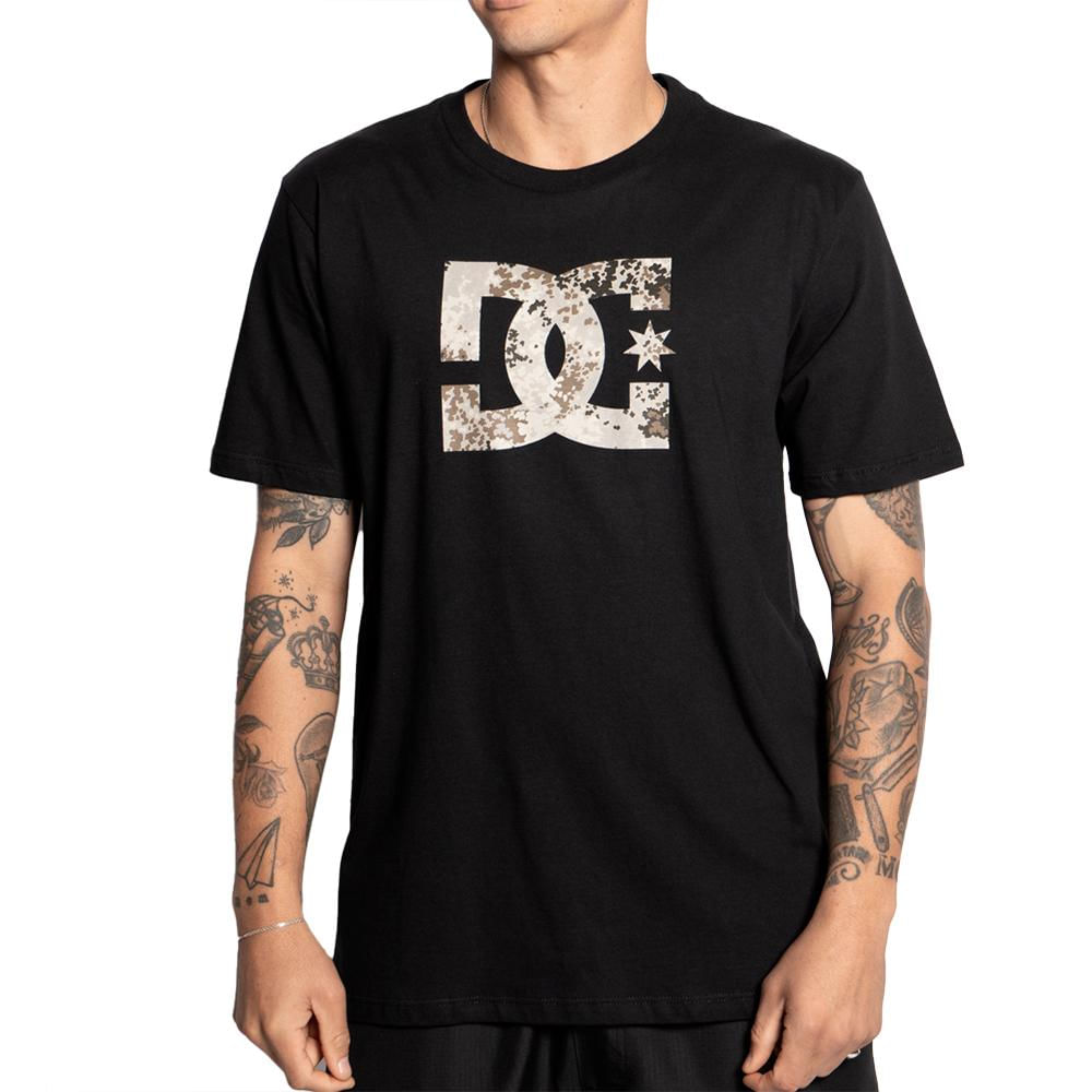 Camiseta DC Shoes New Camo Star Fill Plus Size SM25 Preto