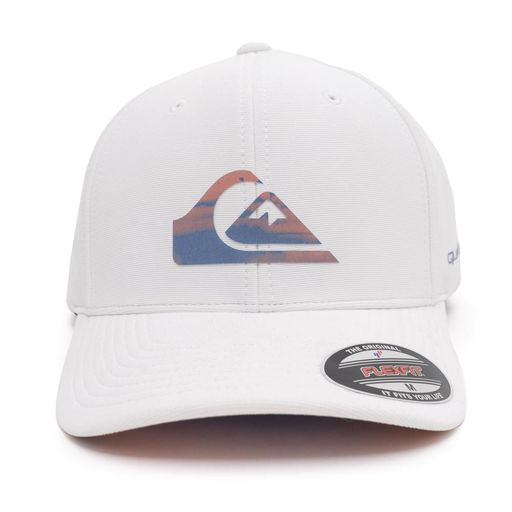 Encontraproduto.com.br - Boné Quiksilver Aba Curva Gradient Logo Signature WT25 White