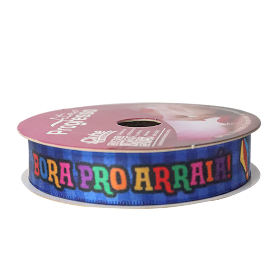 Fita De Cetim 15MMX10M Cor 058 Frases Festa Junina FITAS PROGRESSO