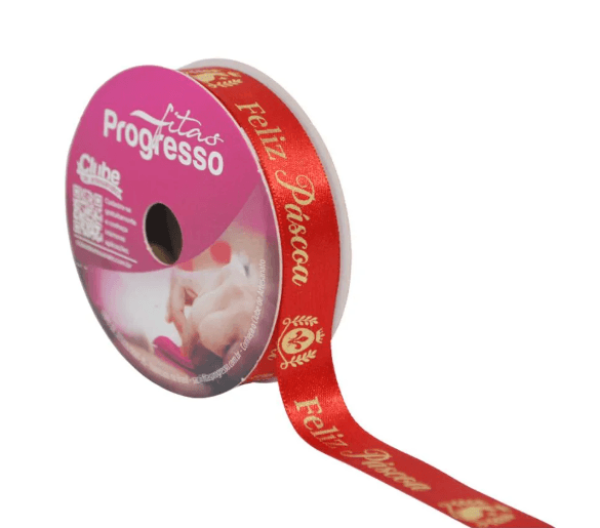 Encontraproduto.com.br - Fita de Cetim Feliz Páscoa 15mmx10m ECF003H COR480 PROGRESSO