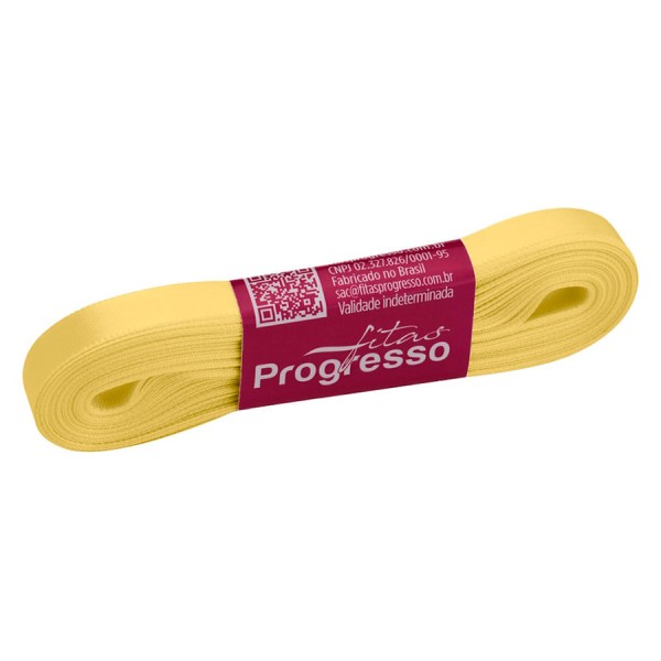 Encontraproduto.com.br - Fita de Cetim Amarelo Claro 10mmx10m CF002 COR2052 PROGRESSO