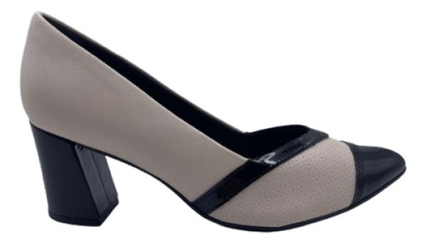 Scarpin Luiza Salto Alto Off White