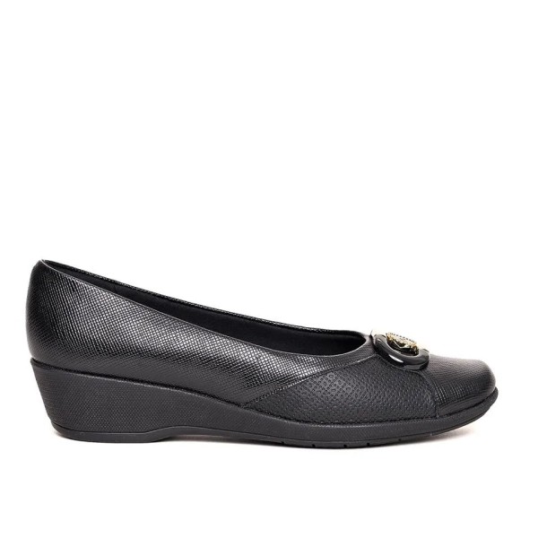 Sapato Piccadilly Conforto Anabela Preto