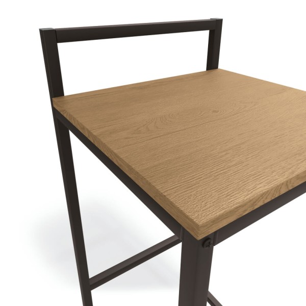 Encontraproduto.com.br - Banqueta Alta Crome Industrial Freijó/Preto Fosco LI024 Kappesberg