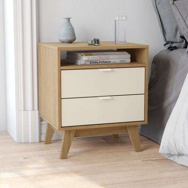 Encontraproduto.com.br - Mesa De Cabeceira Kappesberg 2 Gavetas Itapuã/argila