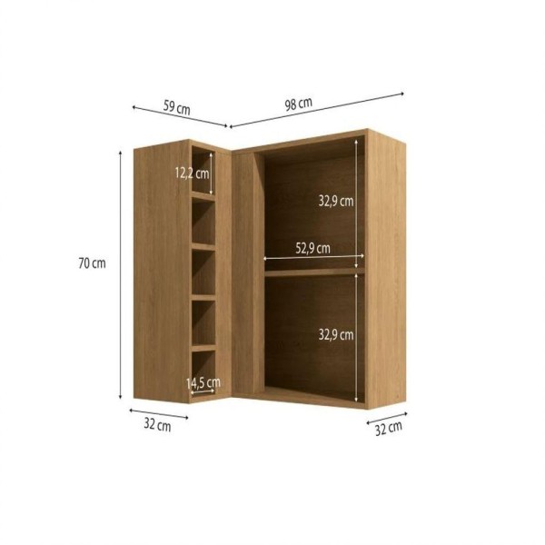 Encontraproduto.com.br - Aereo De Canto Suprema 1 Porta Freijó/branco