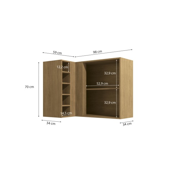 Encontraproduto.com.br - Aereo De Canto Suprema 1 Porta Freijó/branco