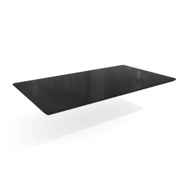 Encontraproduto.com.br - Tampo Retangular para Mesa de Jantar com Vidro Petúnia Preto 160 cm