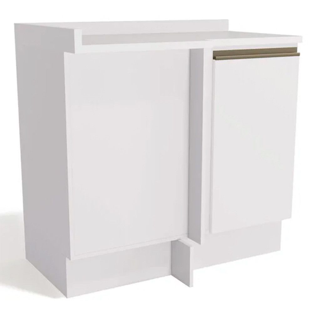 Encontraproduto.com.br - Balcão De Canto Maxxi Com Tampo 1 Porta Cb333 Kappeseberg Branco