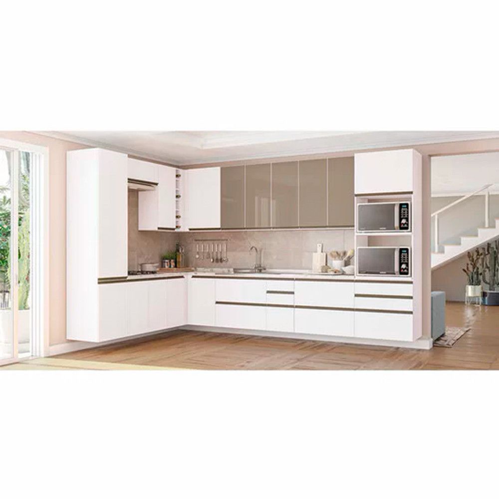 Encontraproduto.com.br - Balcão De Canto Maxxi Com Tampo 1 Porta Cb333 Kappeseberg Branco