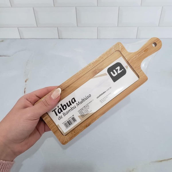 Encontraproduto.com.br - Tábua De Bambu 24x8cm Petisqueira Travessa Bandeja Retangular Pequena Servir Uz