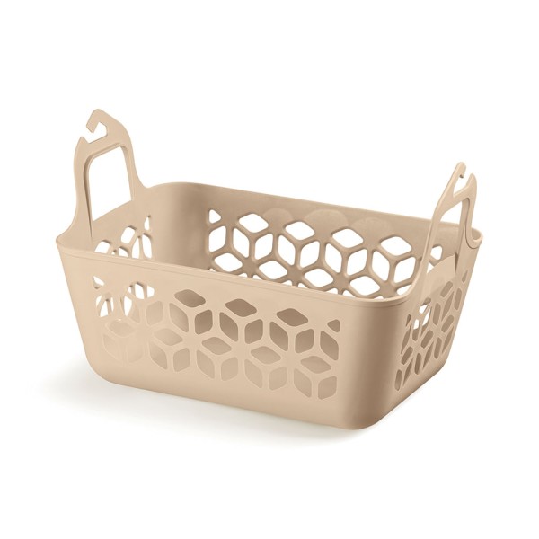 Encontraproduto.com.br - Cesto para prendedor de Roupa Cappuccino UZ429 UZ Utilidades
