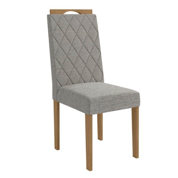 Encontraproduto.com.br - Cadeira Linho Cinza Mesclado 2 peças 2CAD153EA Kappesberg
