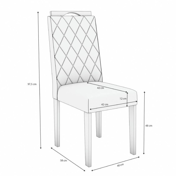 Encontraproduto.com.br - Cadeira Linho Cinza Mesclado 2 peças 2CAD153EA Kappesberg