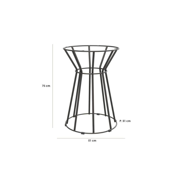 Encontraproduto.com.br - Base Mesa De Jantar Beni M063 Preto Fosco - Kappesberg