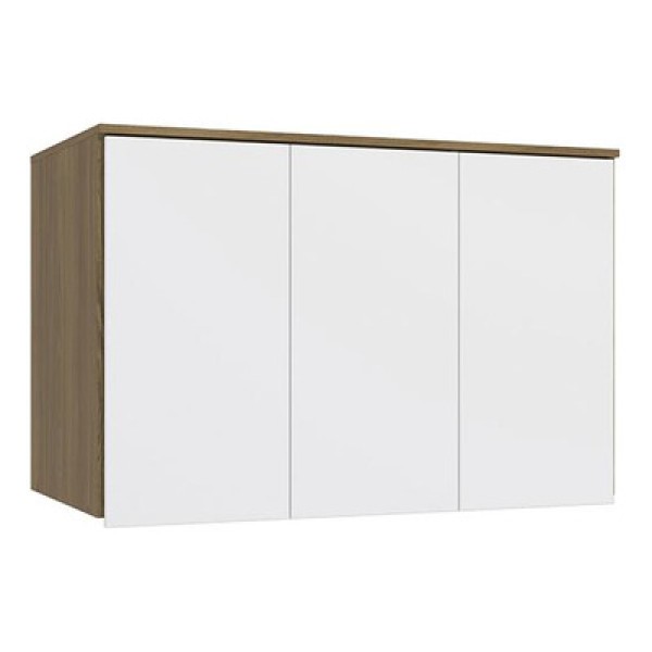 Armário Aéreo 3 Portas Kappesberg Adapt Nogueira/Branco
