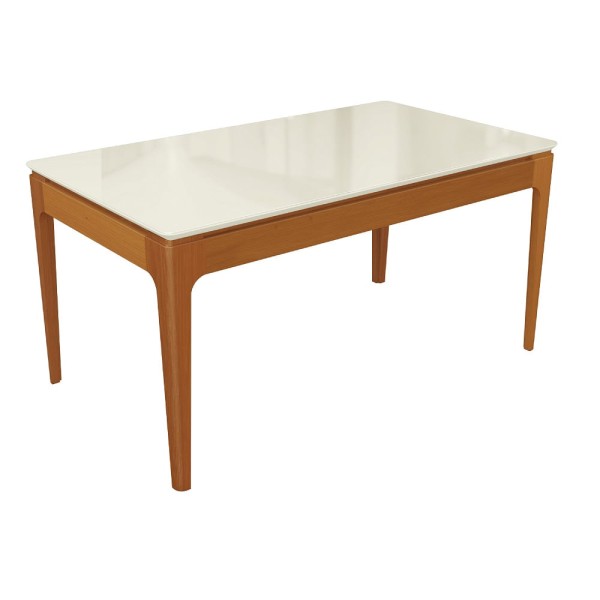 Mesa de Jantar Mira para 6 Lugares 160x90cm Kappesberg - Carvalho e Off White