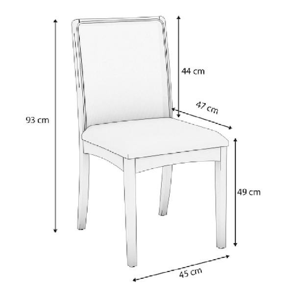 Encontraproduto.com.br - Conjunto de 2 Cadeiras de Jantar Lara 2CMM009 Kappesberg - Bege