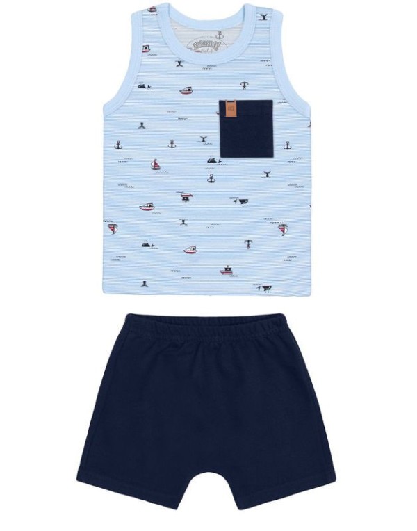 Encontraproduto.com.br - Conjunto Alakazoo Infantil Menino Verão Estampa Frontal 1/3 - 45878