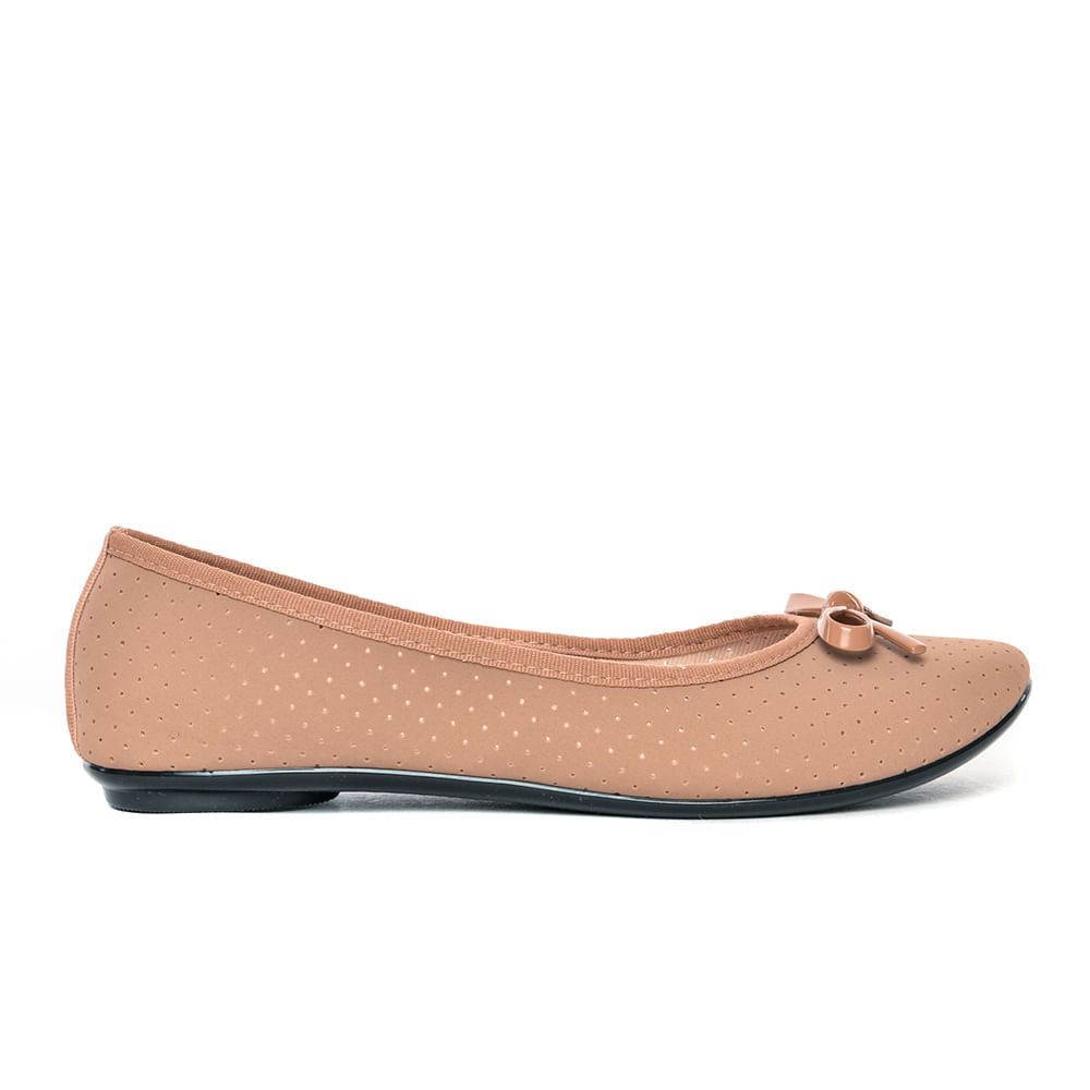 Sapatilha Moleca Microperfuros Nude