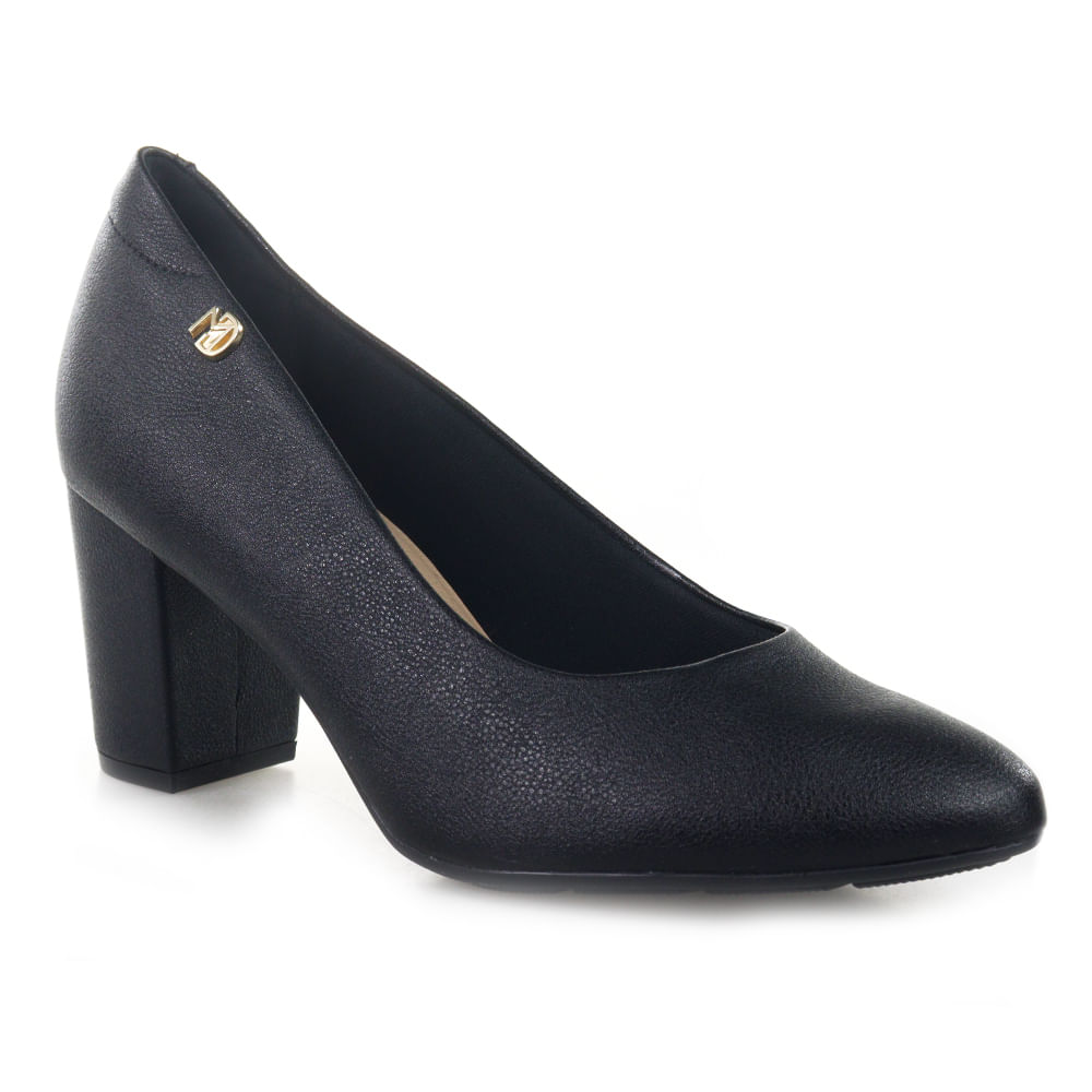 Encontraproduto.com.br - Sapato Feminino Modare com Salto Bloco Preto