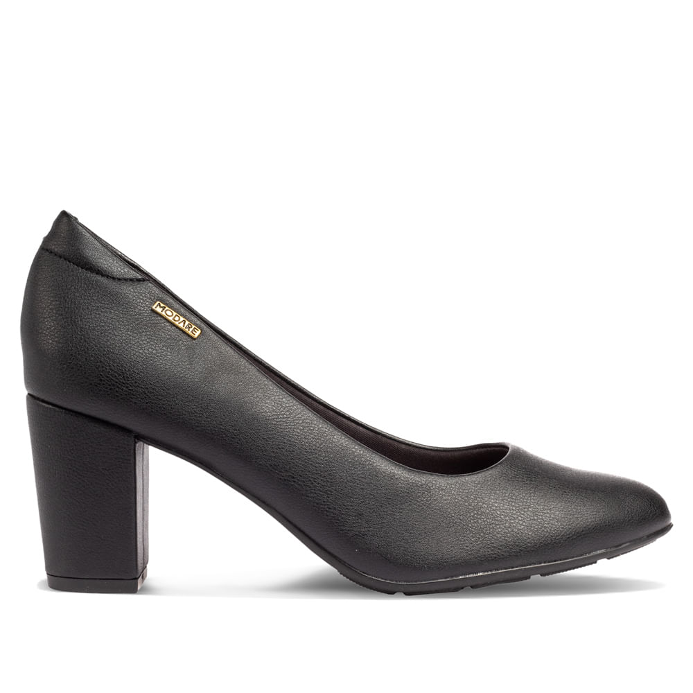 Encontraproduto.com.br - Sapato Feminino Modare com Salto Bloco Preto