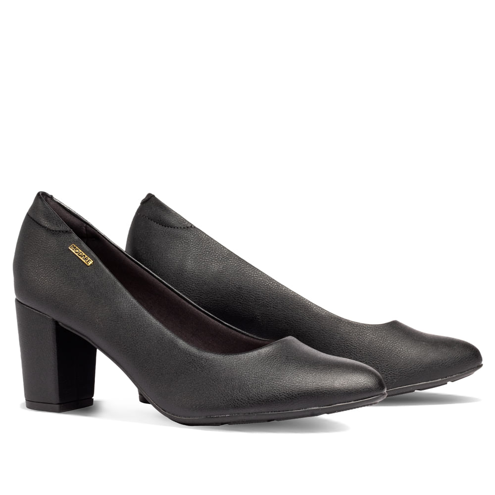 Encontraproduto.com.br - Sapato Feminino Modare com Salto Bloco Preto