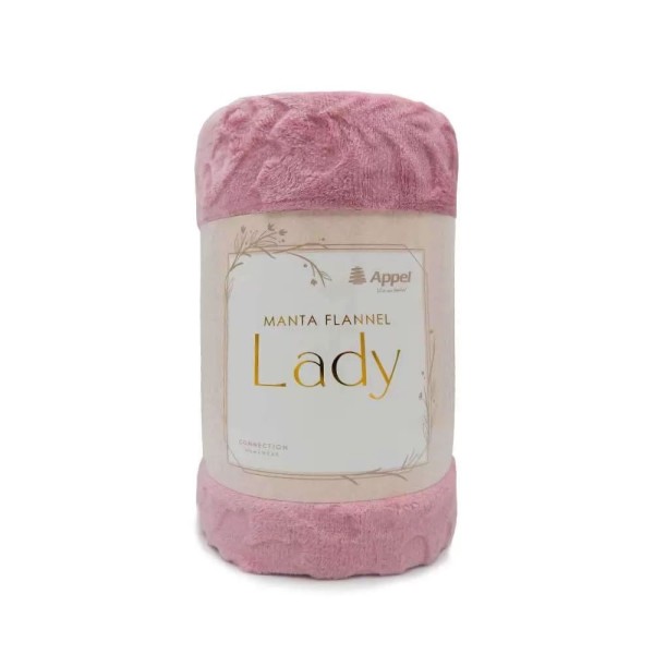 Encontraproduto.com.br - Manta Flannel Lady Casal Rosa Gloss 1,80 x 2,20 Appel