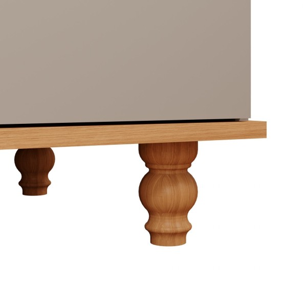 Encontraproduto.com.br - Cômoda de Bebê com 3 Gavetas Bala de Goma Espresso Móveis Fendi/Nature
