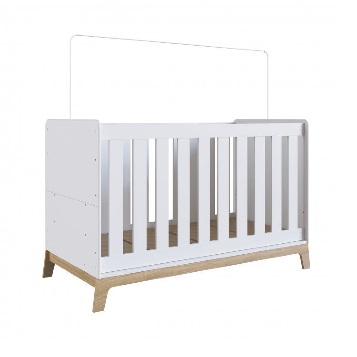 Encontraproduto.com.br - Quarto De Bebê 5 Peças Com Berço 3 Em 1 Cômoda E Nichos Favo De Mel Completa Móveis Branco