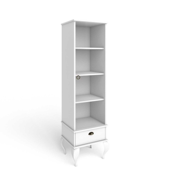 Encontraproduto.com.br - Cristaleira 1 Porta 1 Gaveta Clássica Branco