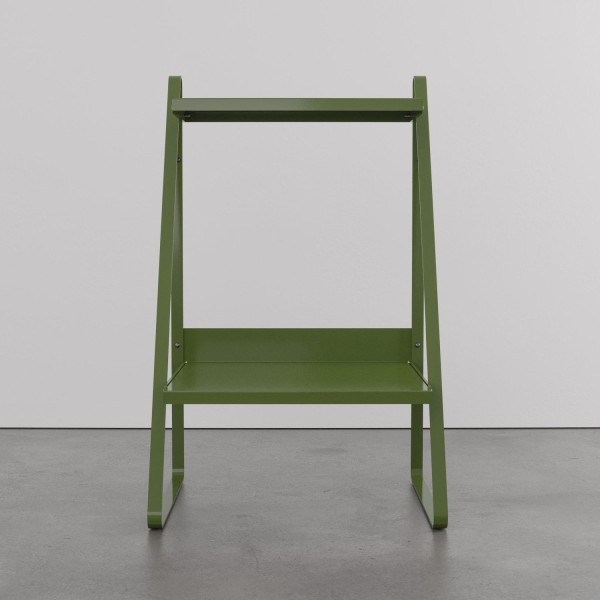 Encontraproduto.com.br - Mesa de Cabeceira Nicho em Aço Begônia CabeCasa MadeiraMadeira Verde Musgo
