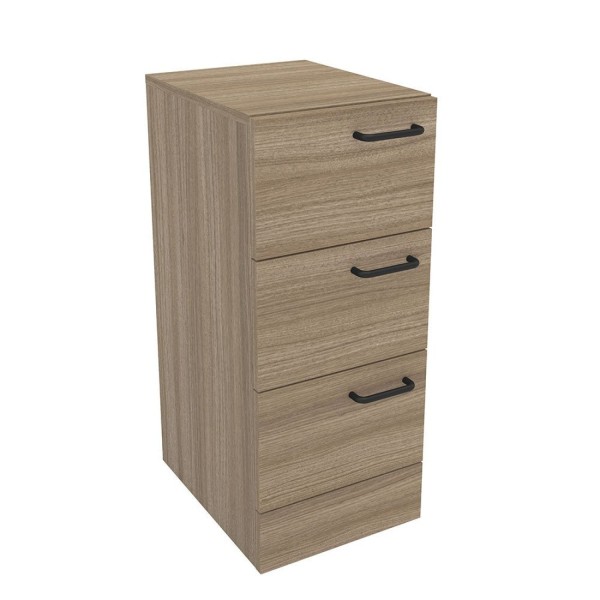 Encontraproduto.com.br - Gaveteiro 3 Gavetas Zurique Politorno Castanho