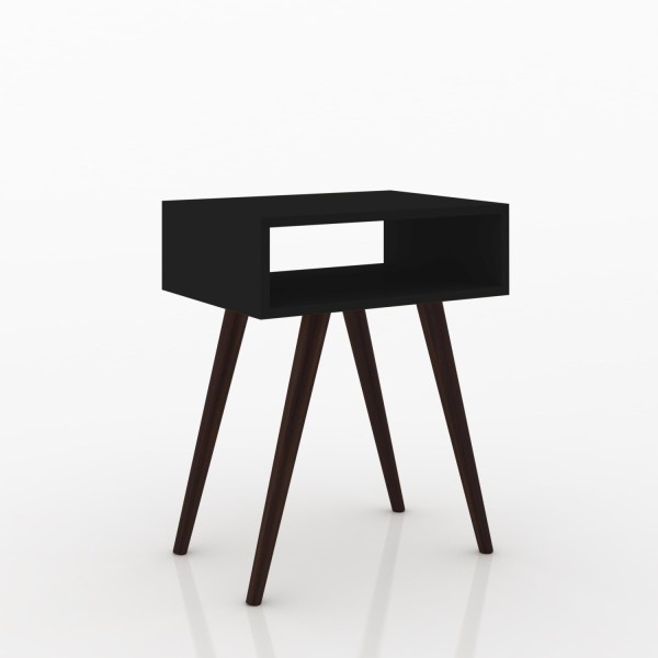 Encontraproduto.com.br - Mesa Lateral 1 Nicho Retrô RT 3025 Preto